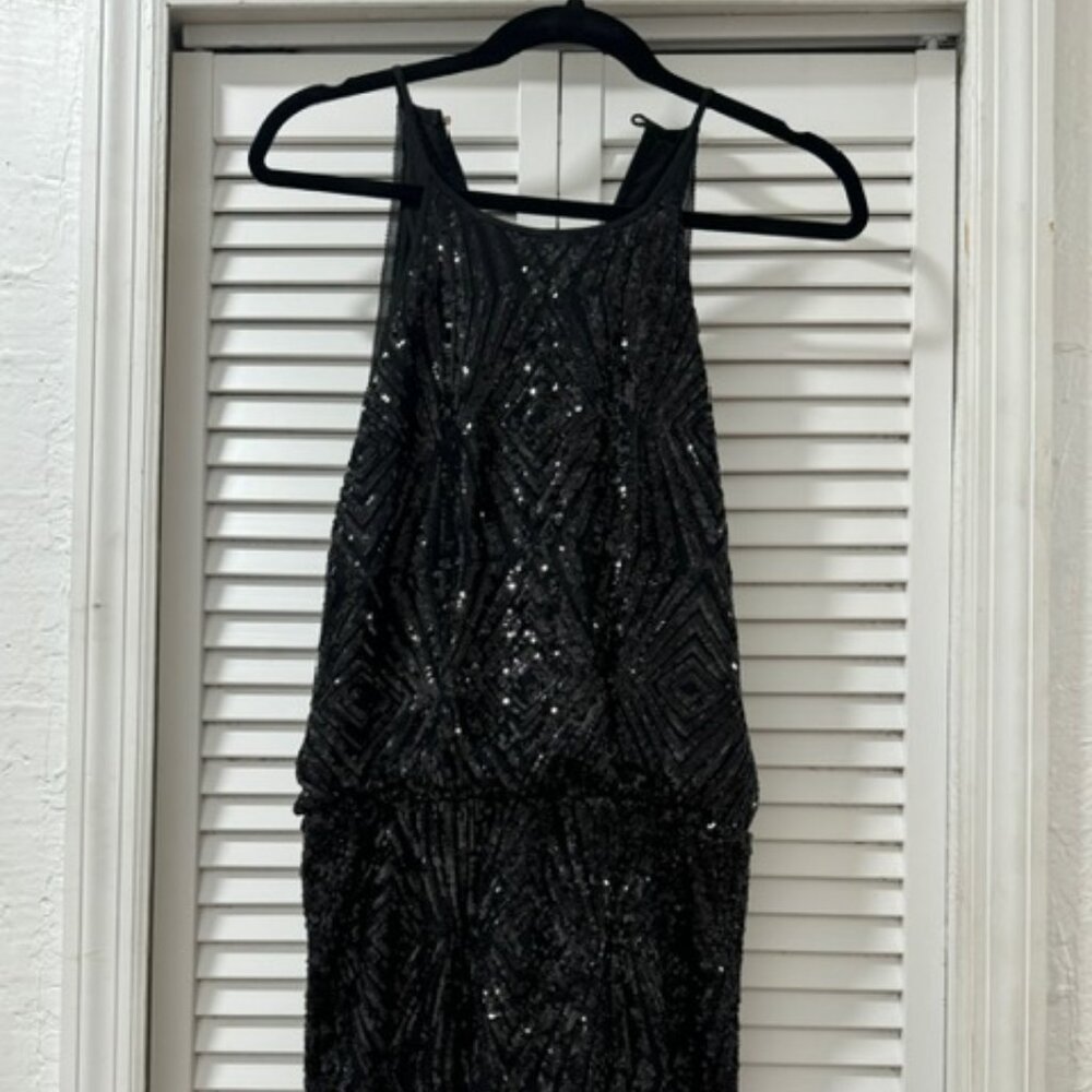 SAYLOR Black Sequin Romper